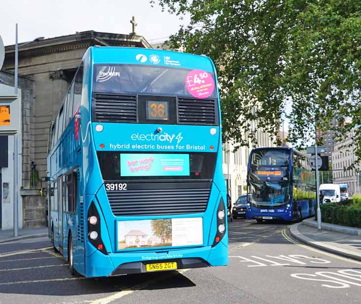 First Bristol Alexander Dennis Enviro400H 39192 & Enviro400MMC 33941